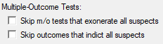 5. Multiple Outcome Test Options