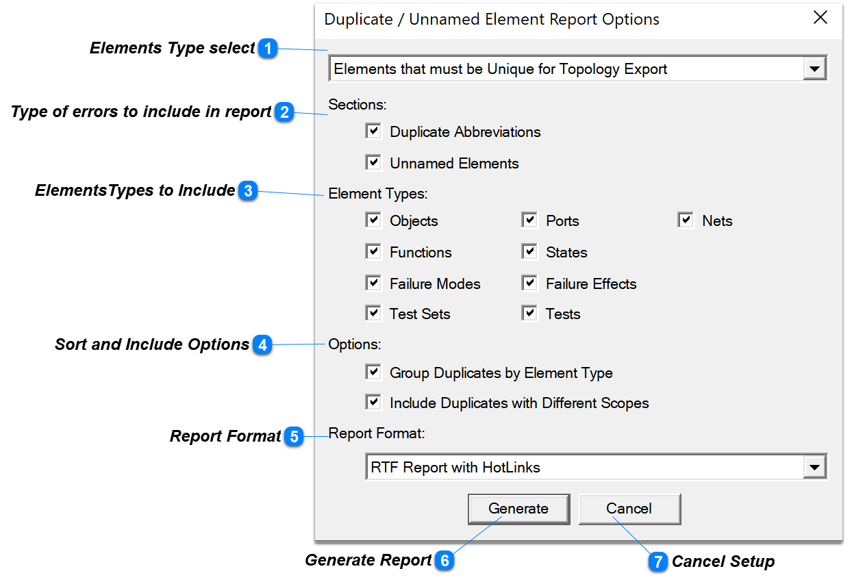Duplicate/Unamed Report Setup
