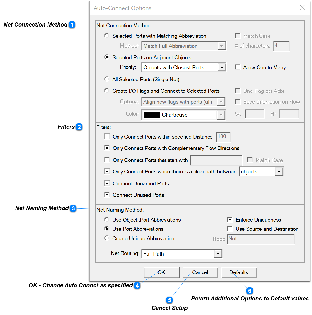 Net Auto Connect Additional Options